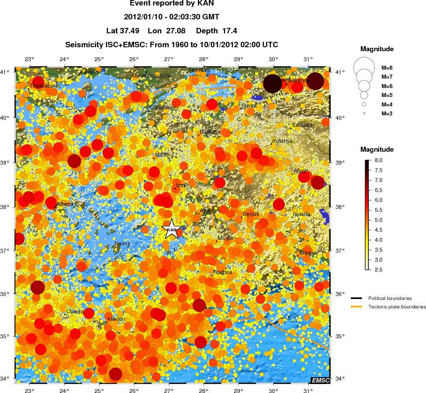 regional magnitude historical seismicity