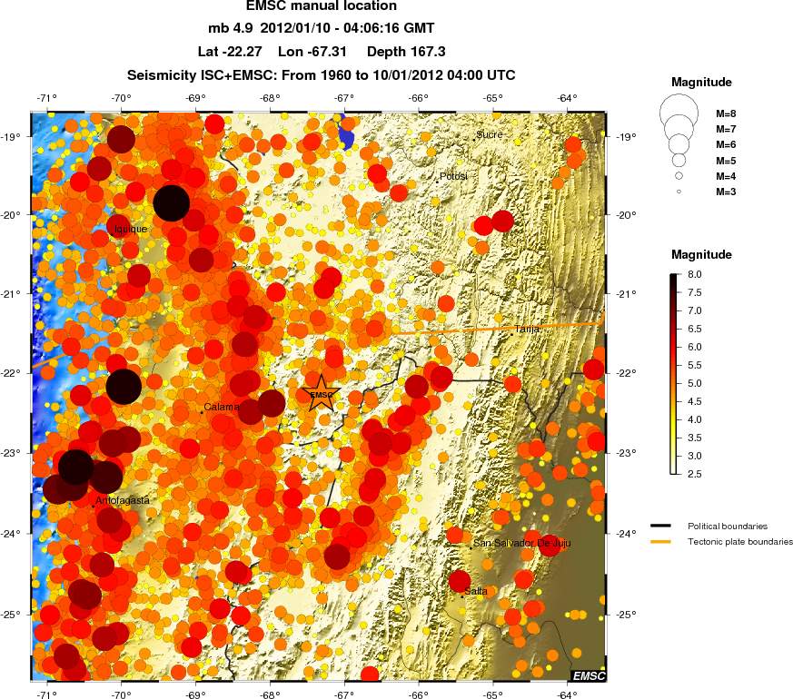 regional magnitude historical seismicity