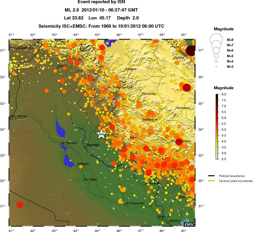 regional magnitude historical seismicity