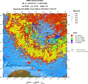 regional historical seismicity