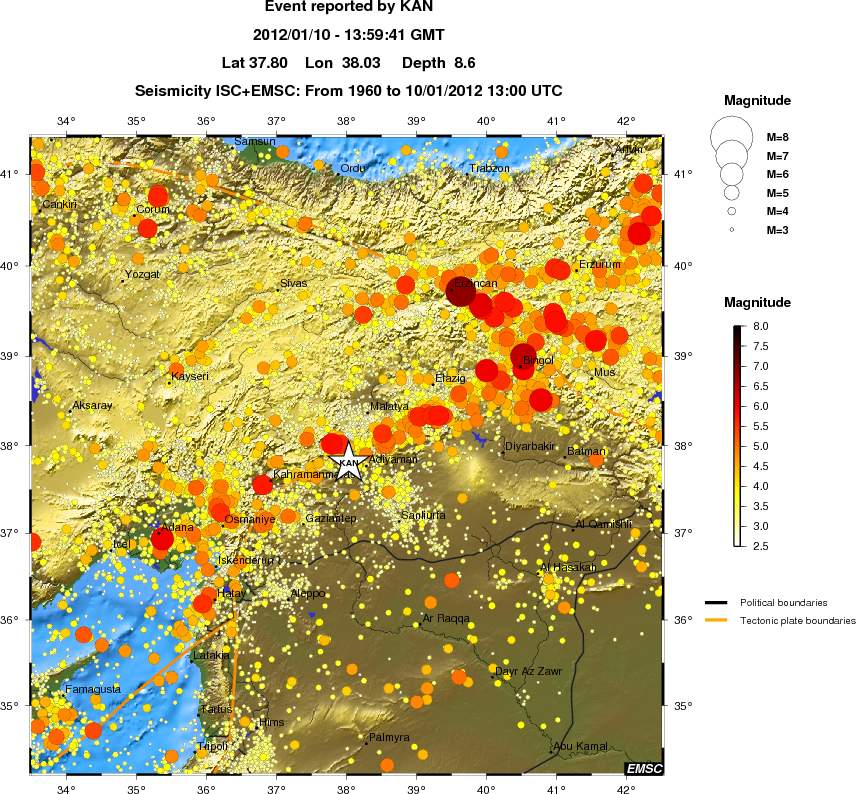 regional magnitude historical seismicity