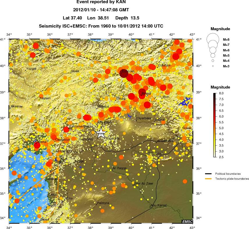 regional magnitude historical seismicity
