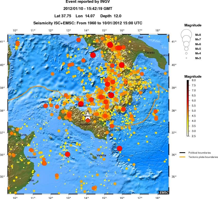 regional magnitude historical seismicity