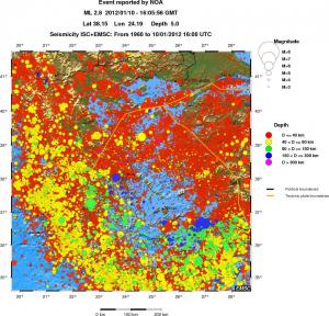 regional historical seismicity