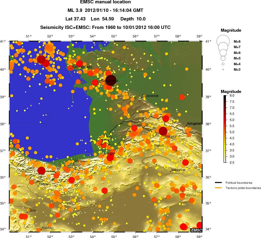 regional magnitude historical seismicity