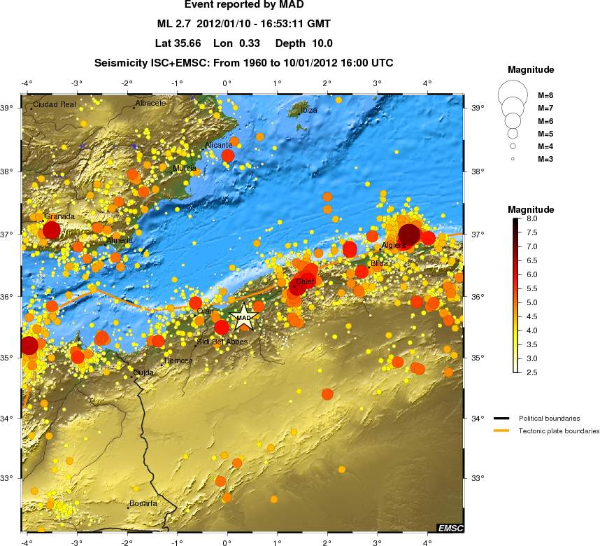 regional magnitude historical seismicity