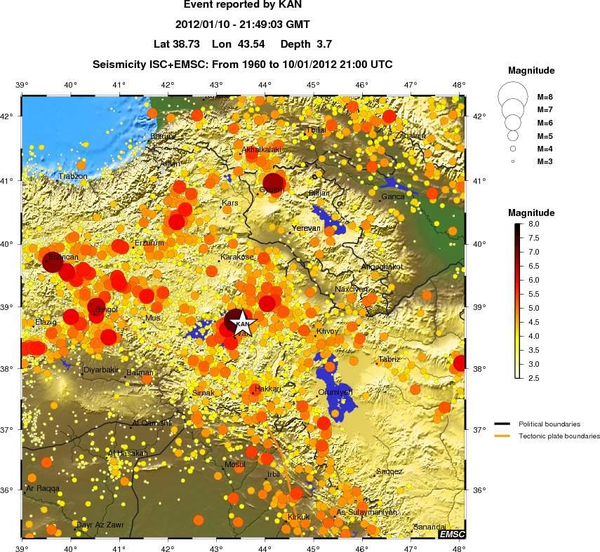 regional magnitude historical seismicity