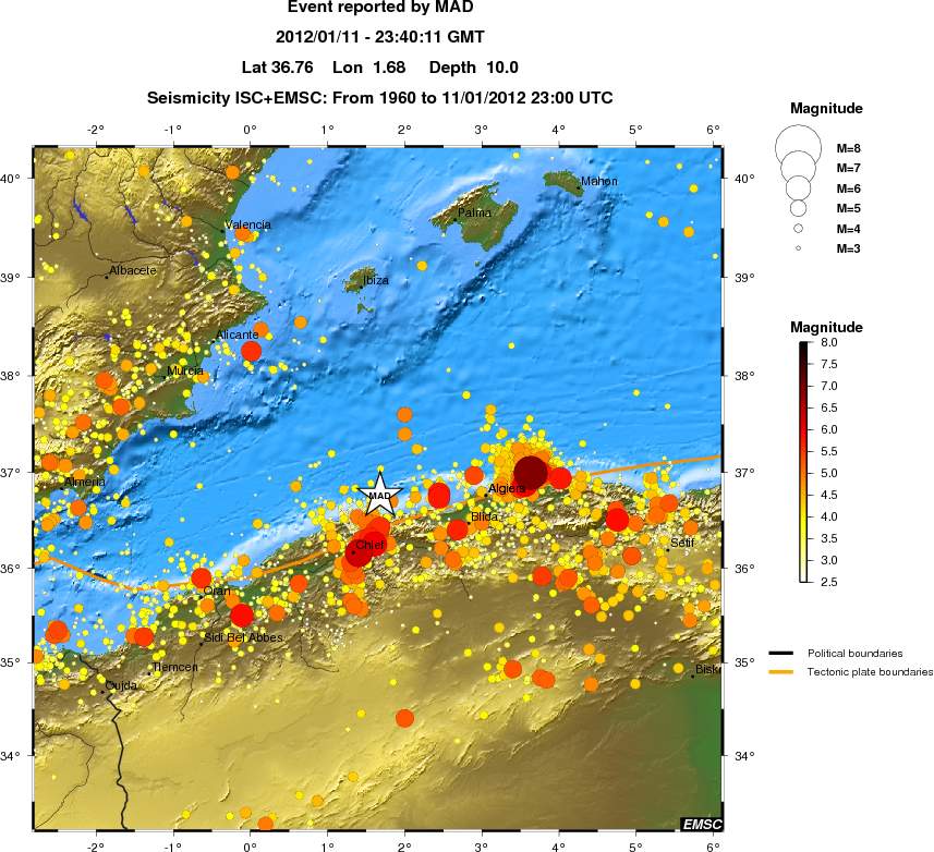 regional magnitude historical seismicity