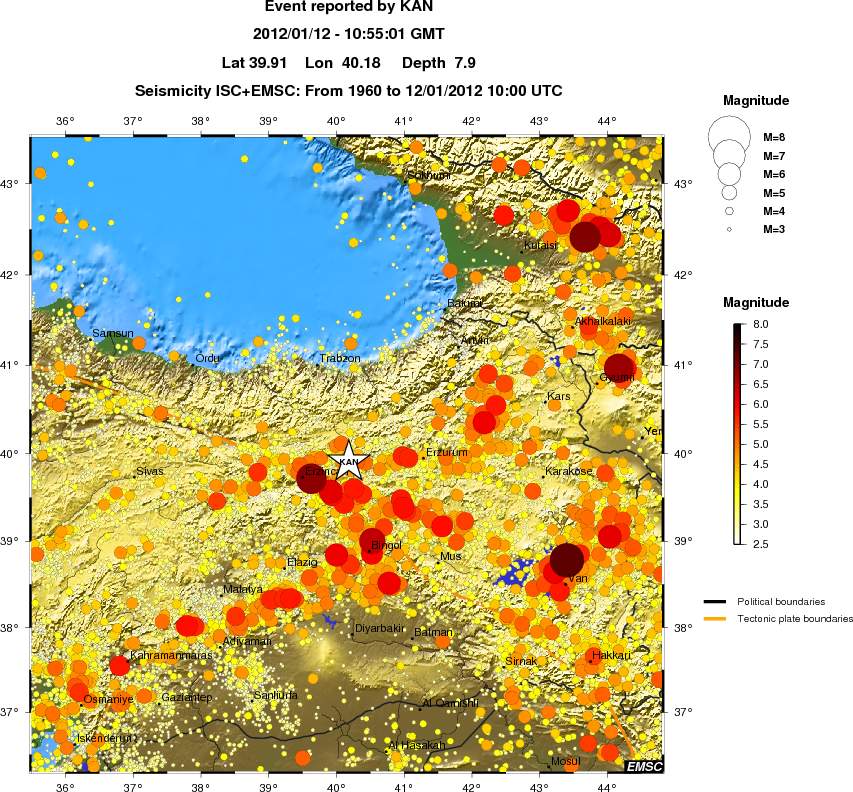 regional magnitude historical seismicity