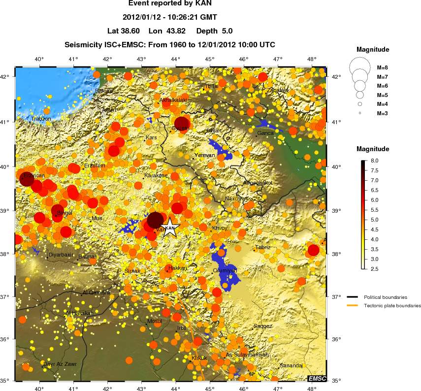 regional magnitude historical seismicity