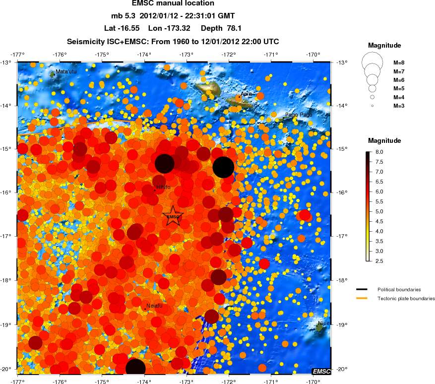 regional magnitude historical seismicity