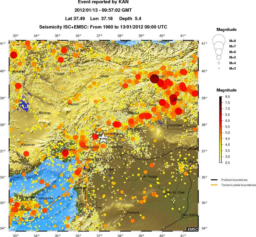 regional magnitude historical seismicity