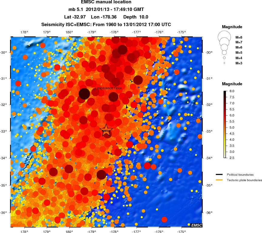 regional magnitude historical seismicity