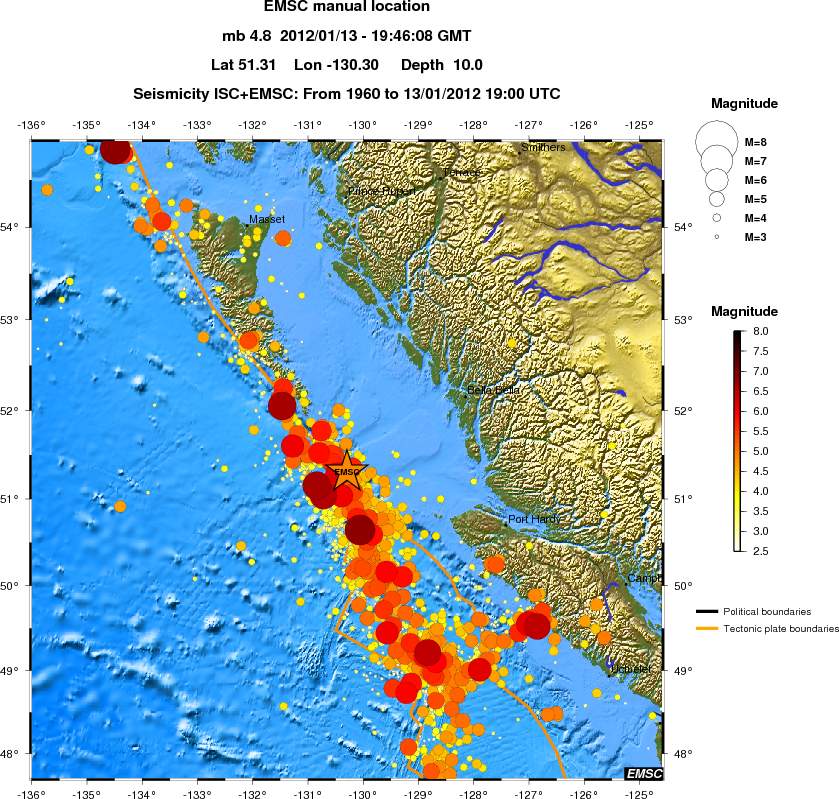 regional magnitude historical seismicity