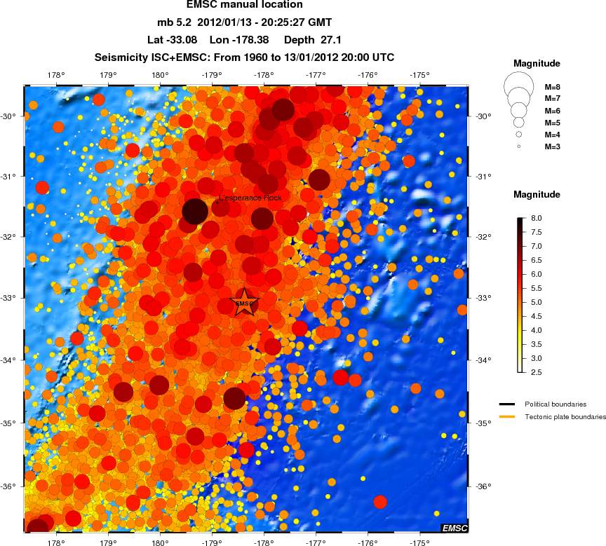 regional magnitude historical seismicity