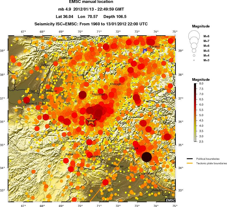 regional magnitude historical seismicity