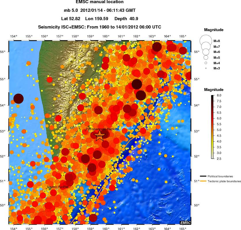 regional magnitude historical seismicity