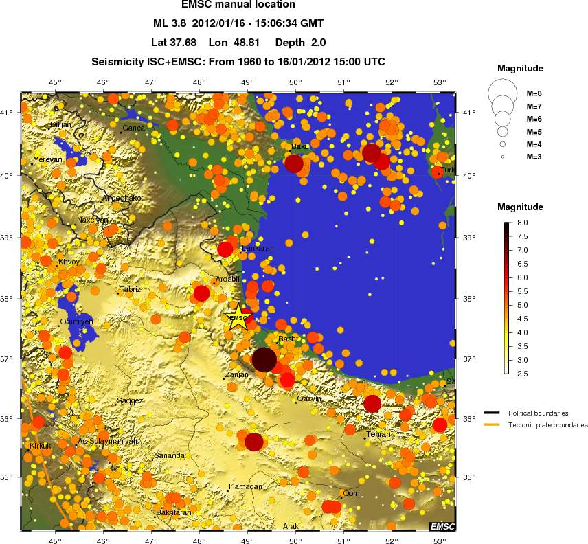 regional magnitude historical seismicity