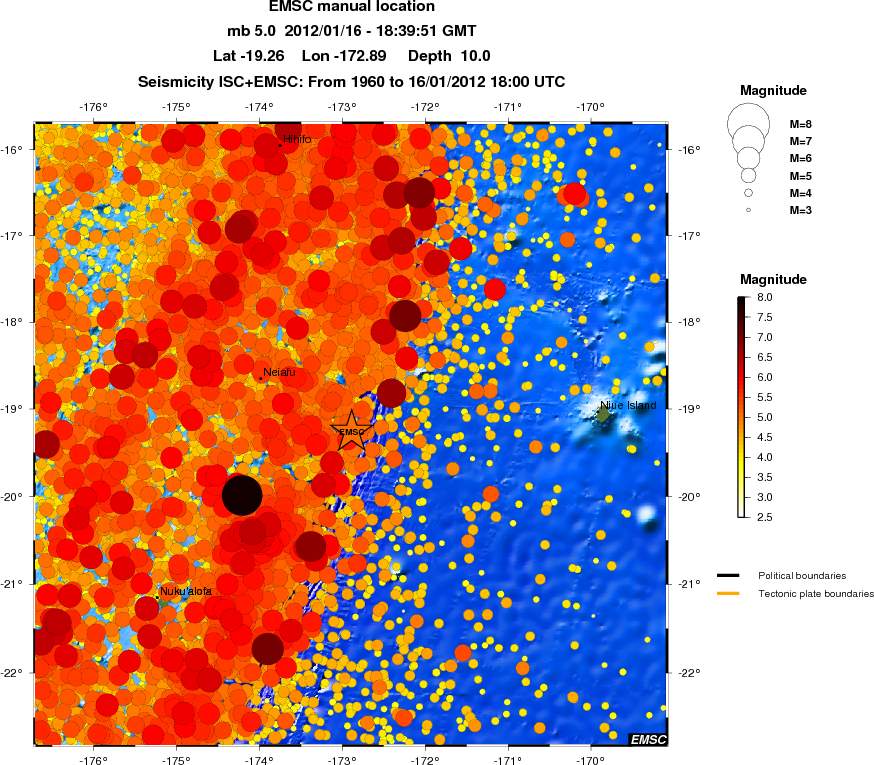 regional magnitude historical seismicity