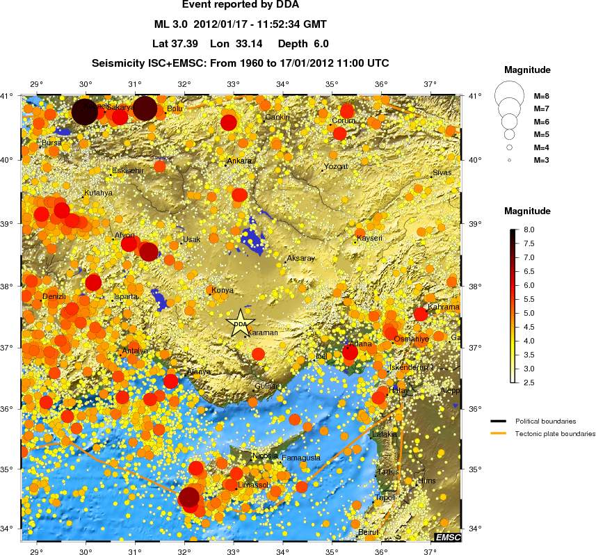 regional magnitude historical seismicity