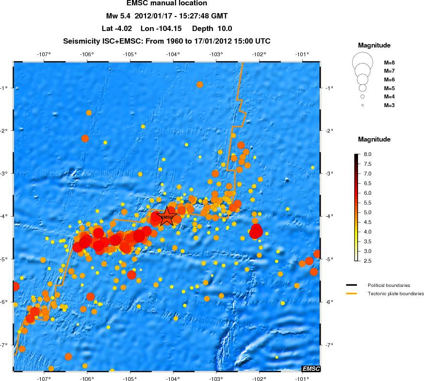 regional magnitude historical seismicity