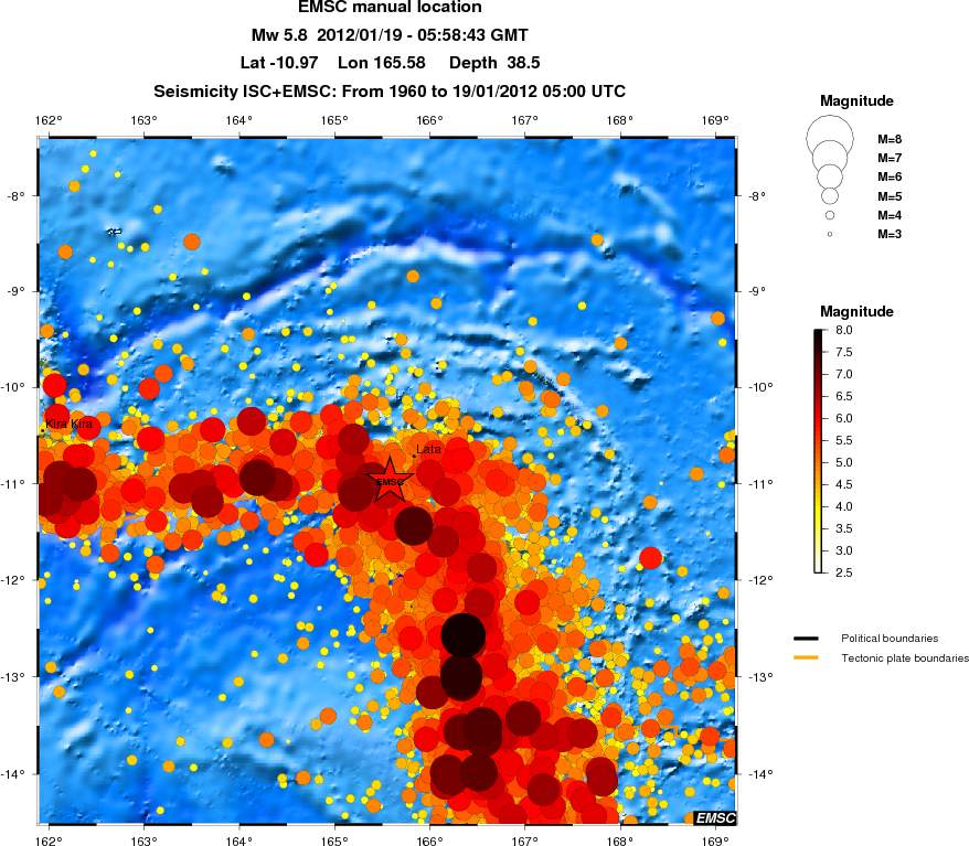regional magnitude historical seismicity