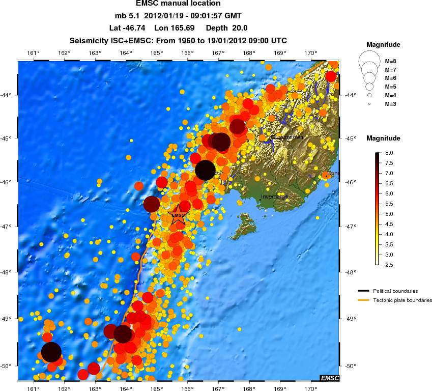 regional magnitude historical seismicity