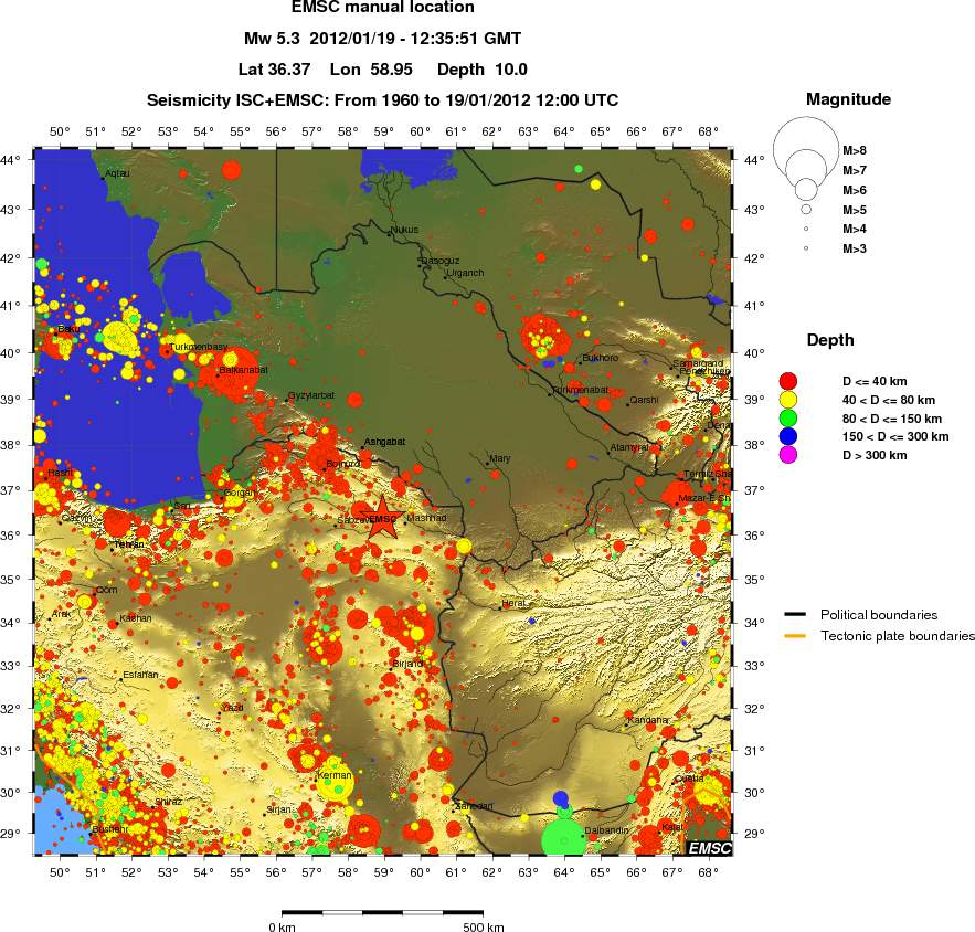 wide historical seismicity