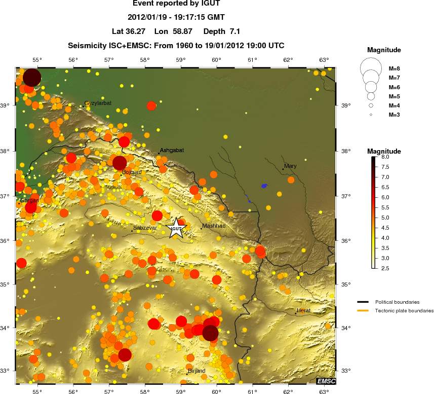 regional magnitude historical seismicity