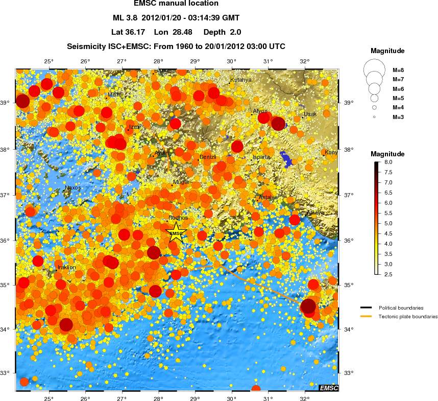 regional magnitude historical seismicity