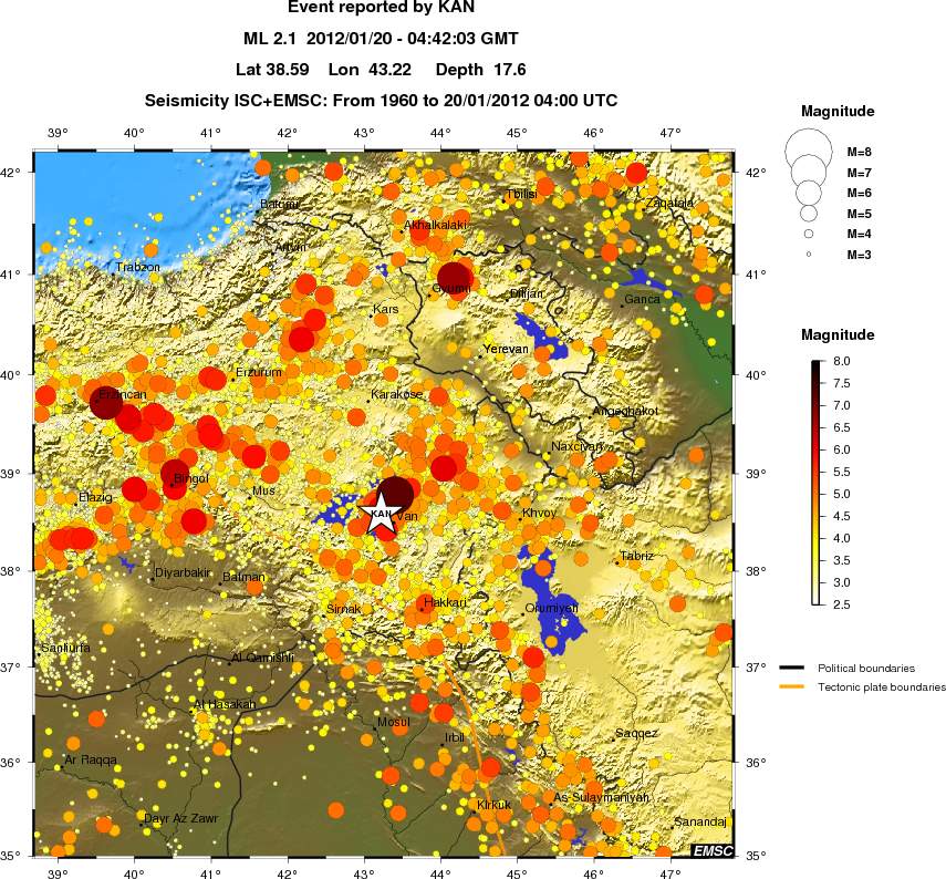regional magnitude historical seismicity