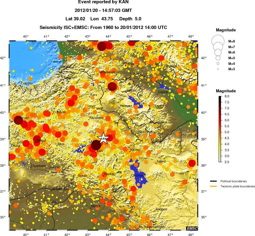 regional magnitude historical seismicity