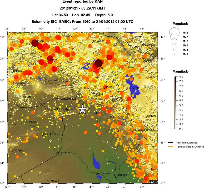 regional magnitude historical seismicity