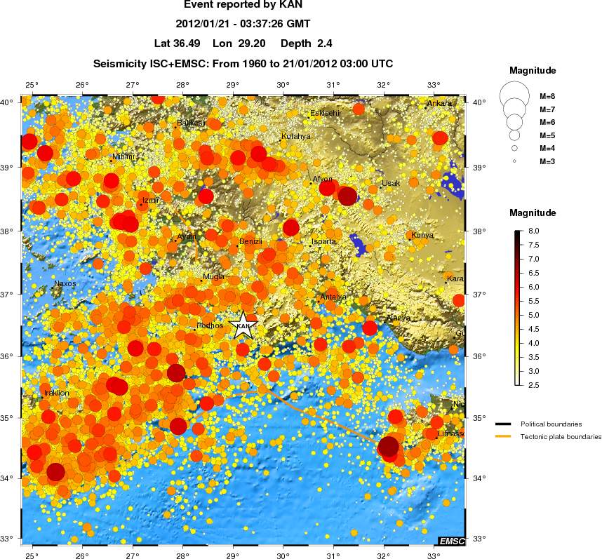 regional magnitude historical seismicity
