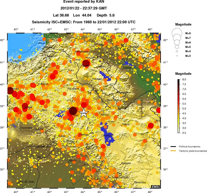 regional magnitude historical seismicity