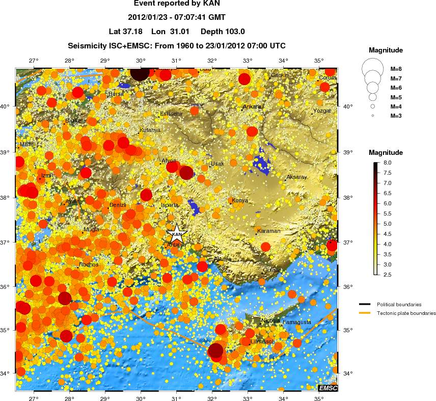 regional magnitude historical seismicity