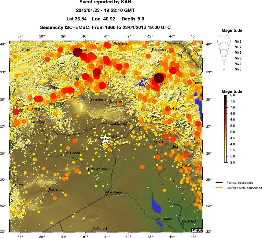 regional magnitude historical seismicity