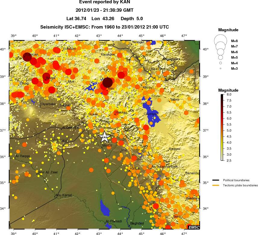 regional magnitude historical seismicity