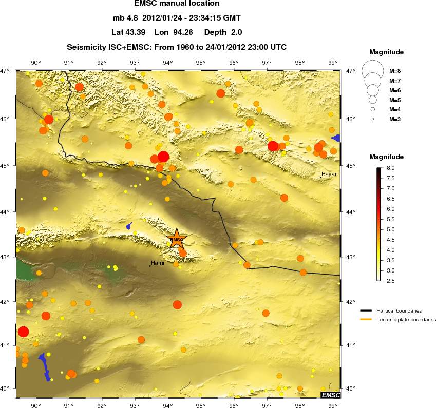 regional magnitude historical seismicity