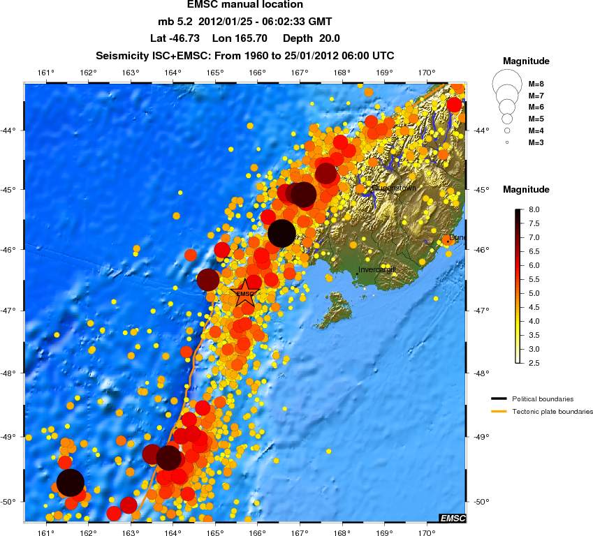 regional magnitude historical seismicity