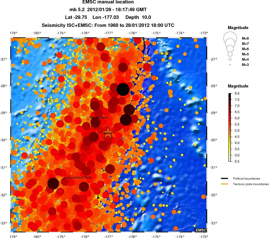 regional magnitude historical seismicity