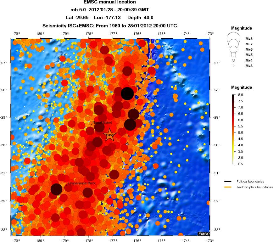 regional magnitude historical seismicity