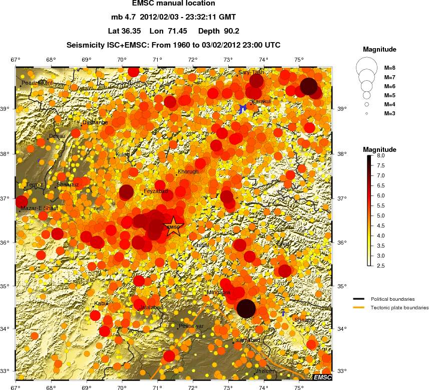regional magnitude historical seismicity