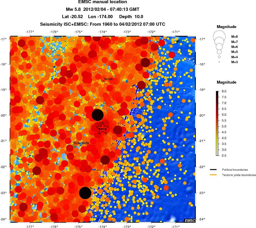 regional magnitude historical seismicity