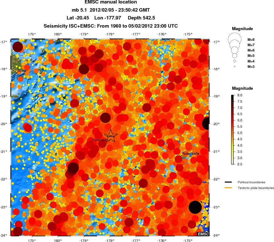 regional magnitude historical seismicity