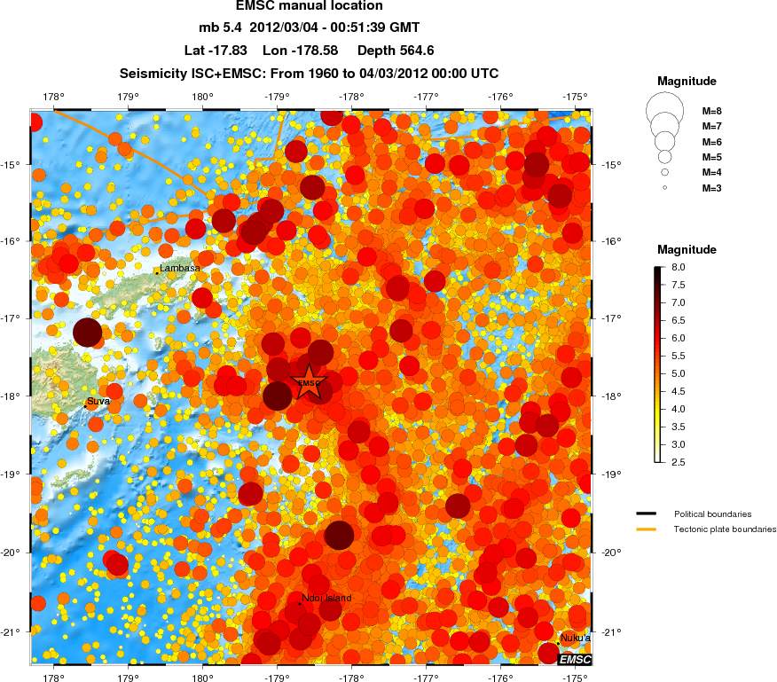 regional magnitude historical seismicity