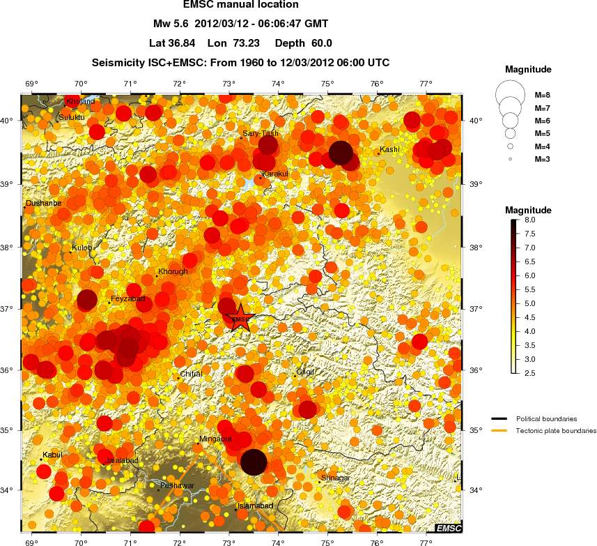 regional magnitude historical seismicity