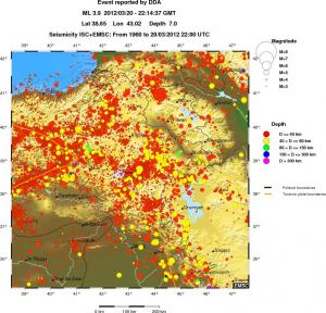 regional historical seismicity