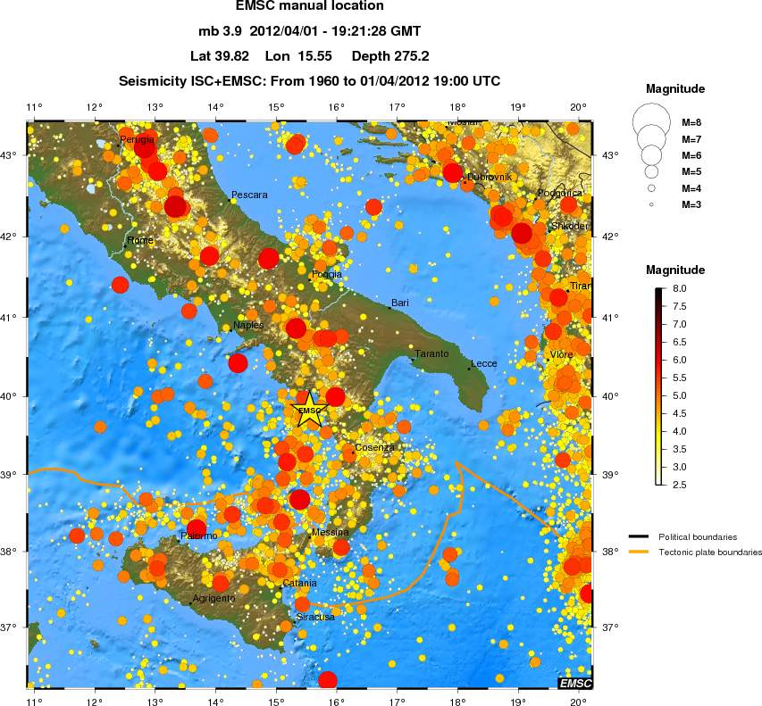 regional magnitude historical seismicity