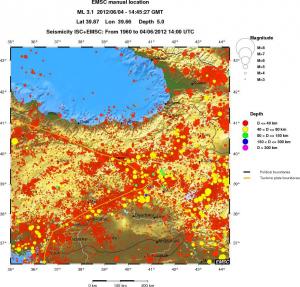 regional historical seismicity
